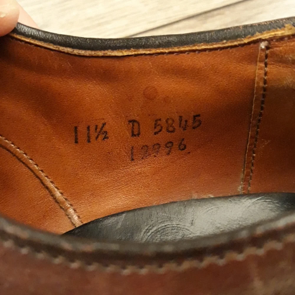 ALLEN EDMONDS‎ Park Avenue Dark Brown Sz 11.5 D Mens Cap ToeOxfords Dress Shoes